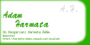 adam harmata business card